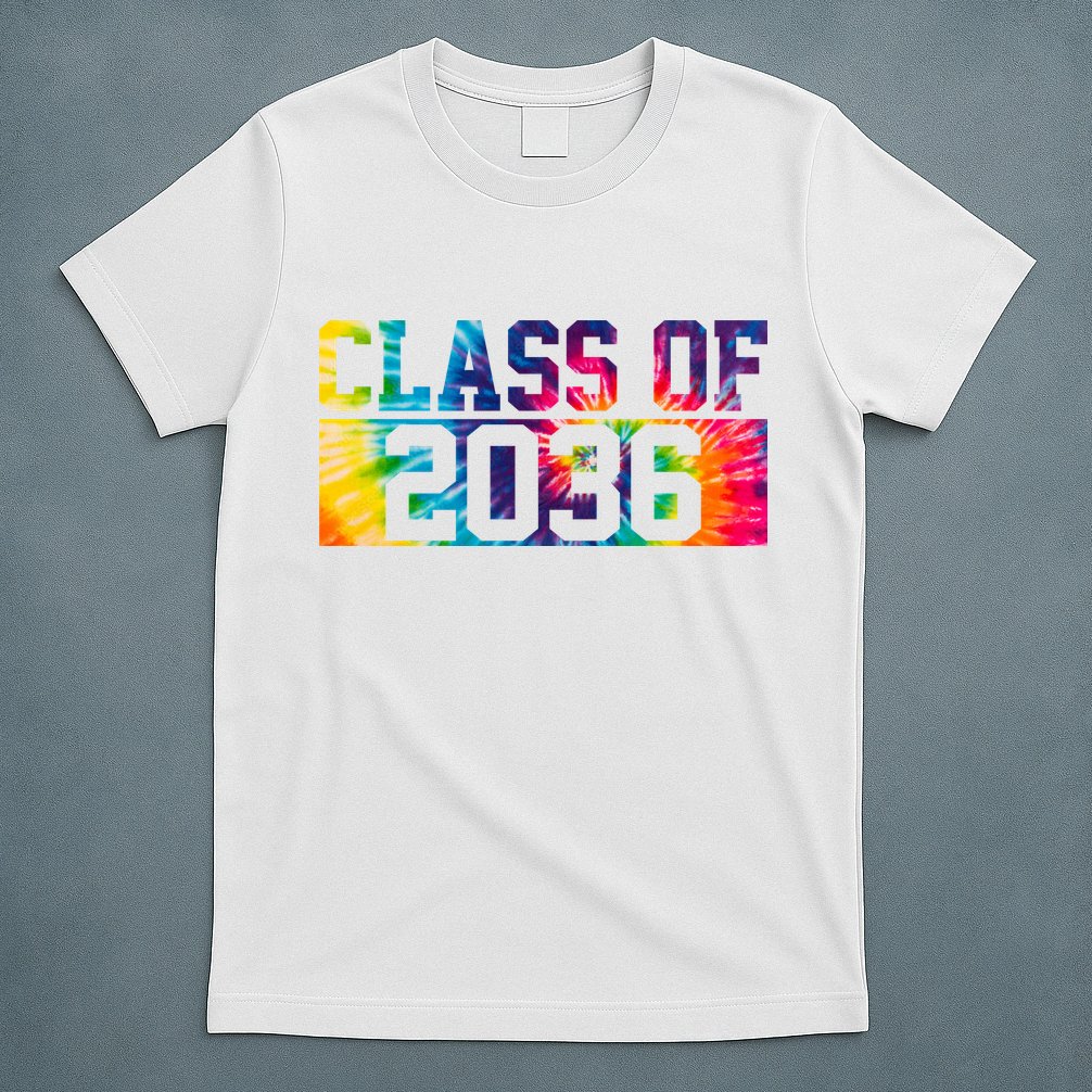 Class Of 2036 Graduation First Day Tie Dye T-Shirt