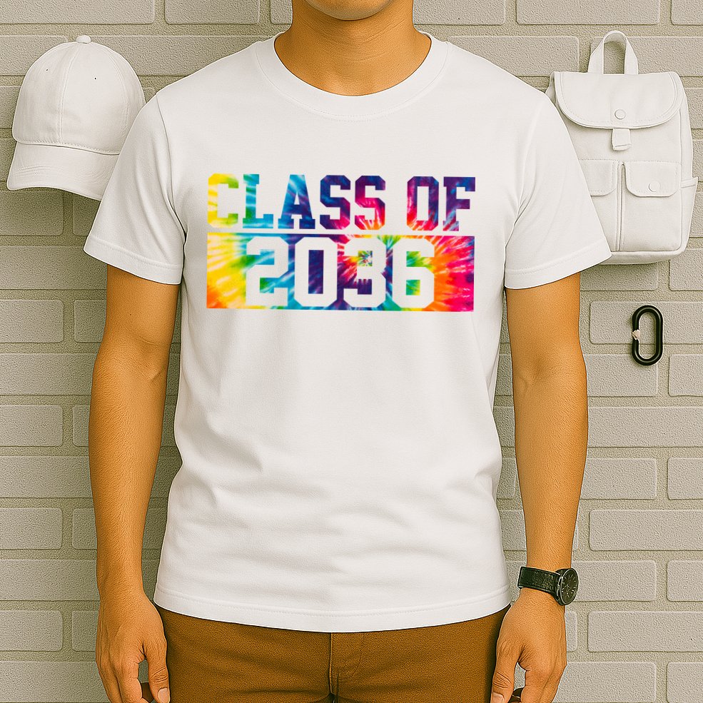 Class Of 2036 Graduation First Day Tie Dye T-Shirt