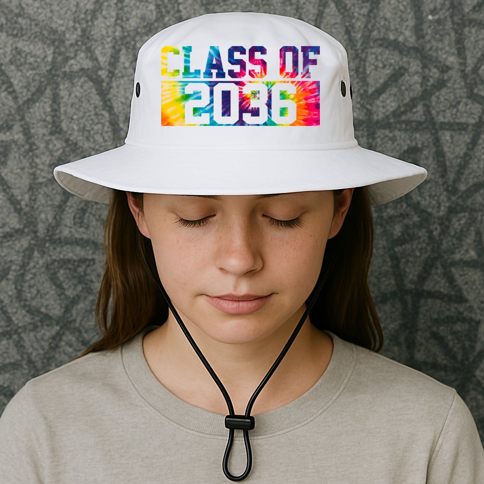 Class Of 2036 Graduation First Day Tie Dye Bucket Hat
