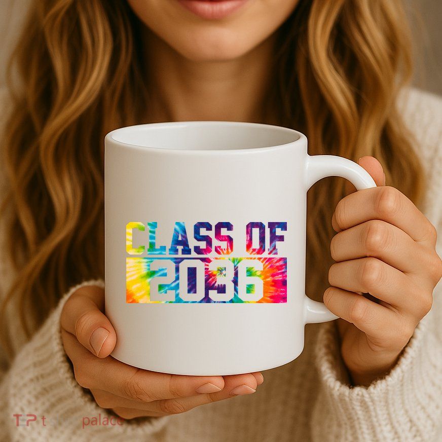 Class Of 2036 Graduation First Day Tie Dye Mug