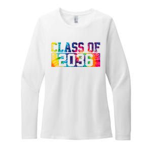 Class Of 2036 Graduation First Day Tie Dye Womens CVC Long Sleeve Shirt