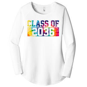 Class Of 2036 Graduation First Day Tie Dye Women's Perfect Tri Tunic Long Sleeve Shirt