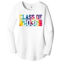 Class Of 2036 Graduation First Day Tie Dye Women's Perfect Tri Tunic Long Sleeve Shirt