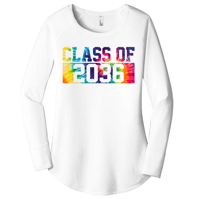 Class Of 2036 Graduation First Day Tie Dye Women's Perfect Tri Tunic Long Sleeve Shirt