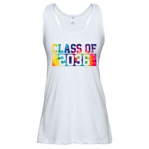 Class Of 2036 Graduation First Day Tie Dye Ladies Essential Flowy Tank