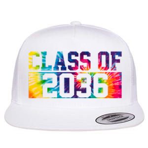 Class Of 2036 Graduation First Day Tie Dye Flat Bill Trucker Hat