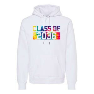 Class Of 2036 Graduation First Day Tie Dye Premium Hoodie