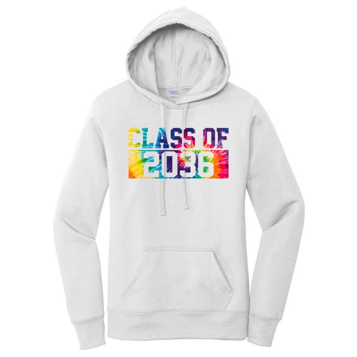 Class Of 2036 Graduation First Day Tie Dye Women's Pullover Hoodie