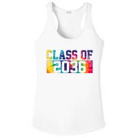 Class Of 2036 Graduation First Day Tie Dye Ladies PosiCharge Competitor Racerback Tank