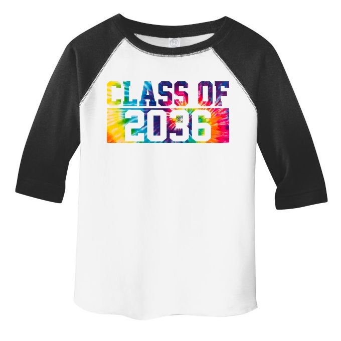 Class Of 2036 Graduation First Day Tie Dye Toddler Fine Jersey T-Shirt