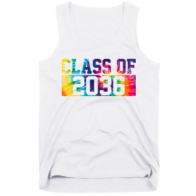 Class Of 2036 Graduation First Day Tie Dye Tank Top