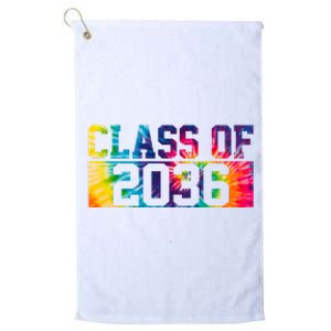 Class Of 2036 Graduation First Day Tie Dye Platinum Collection Golf Towel