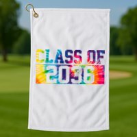 Class Of 2036 Graduation First Day Tie Dye Golf Towel