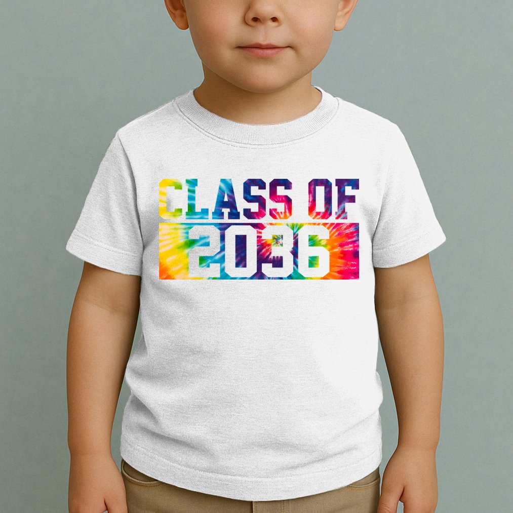 Class Of 2036 Graduation First Day Tie Dye Toddler T-Shirt