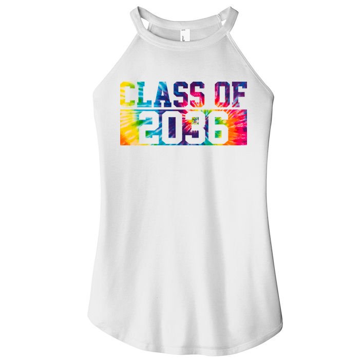 Class Of 2036 Graduation First Day Tie Dye Women's Perfect Tri Rocker Tank