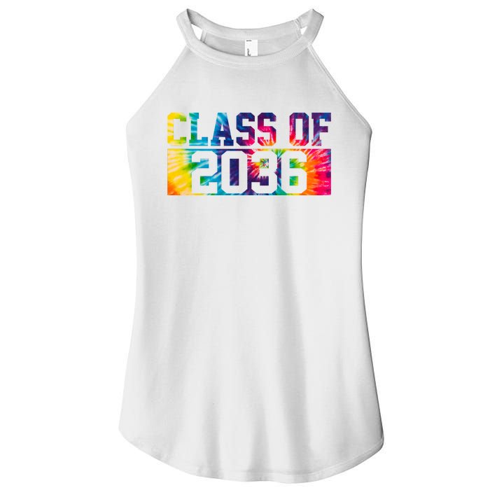 Class Of 2036 Graduation First Day Tie Dye Women's Perfect Tri Rocker Tank