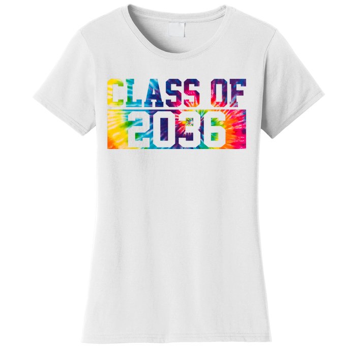 Class Of 2036 Graduation First Day Tie Dye Women's T-Shirt