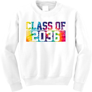 Class Of 2036 Graduation First Day Tie Dye Kids Sweatshirt