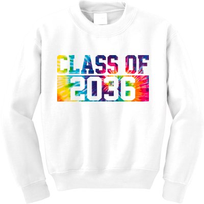 Class Of 2036 Graduation First Day Tie Dye Kids Sweatshirt