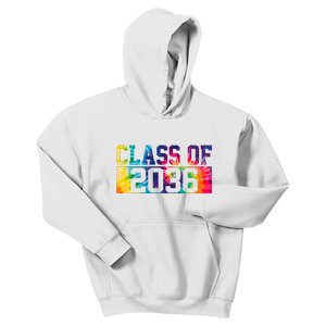 Class Of 2036 Graduation First Day Tie Dye Kids Hoodie