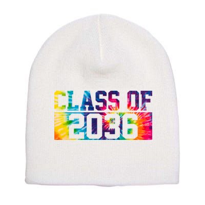 Class Of 2036 Graduation First Day Tie Dye Short Acrylic Beanie