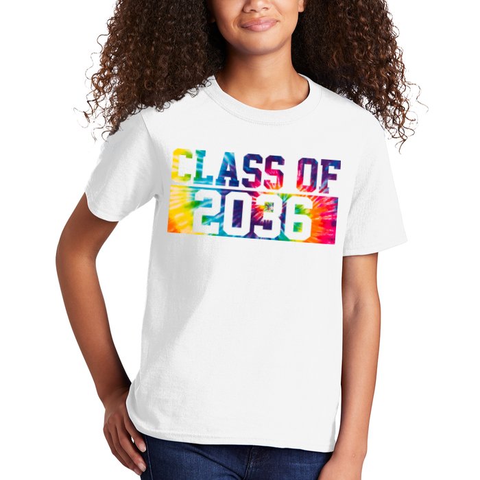 Class Of 2036 Graduation First Day Tie Dye Kids T-Shirt