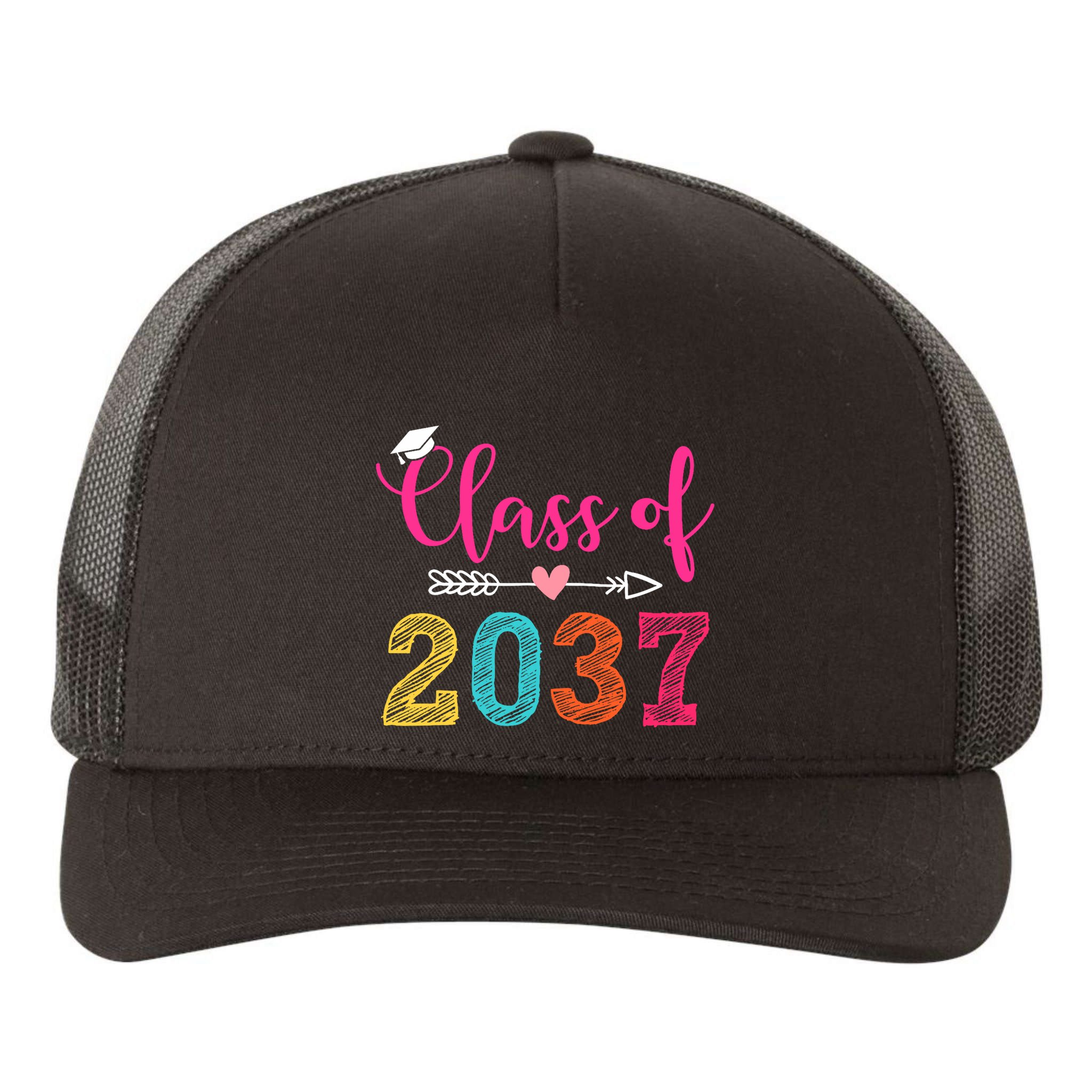 Class Of 2037 Pre K Grow With Me Graduation Yupoong Adult 5-Panel Trucker Hat