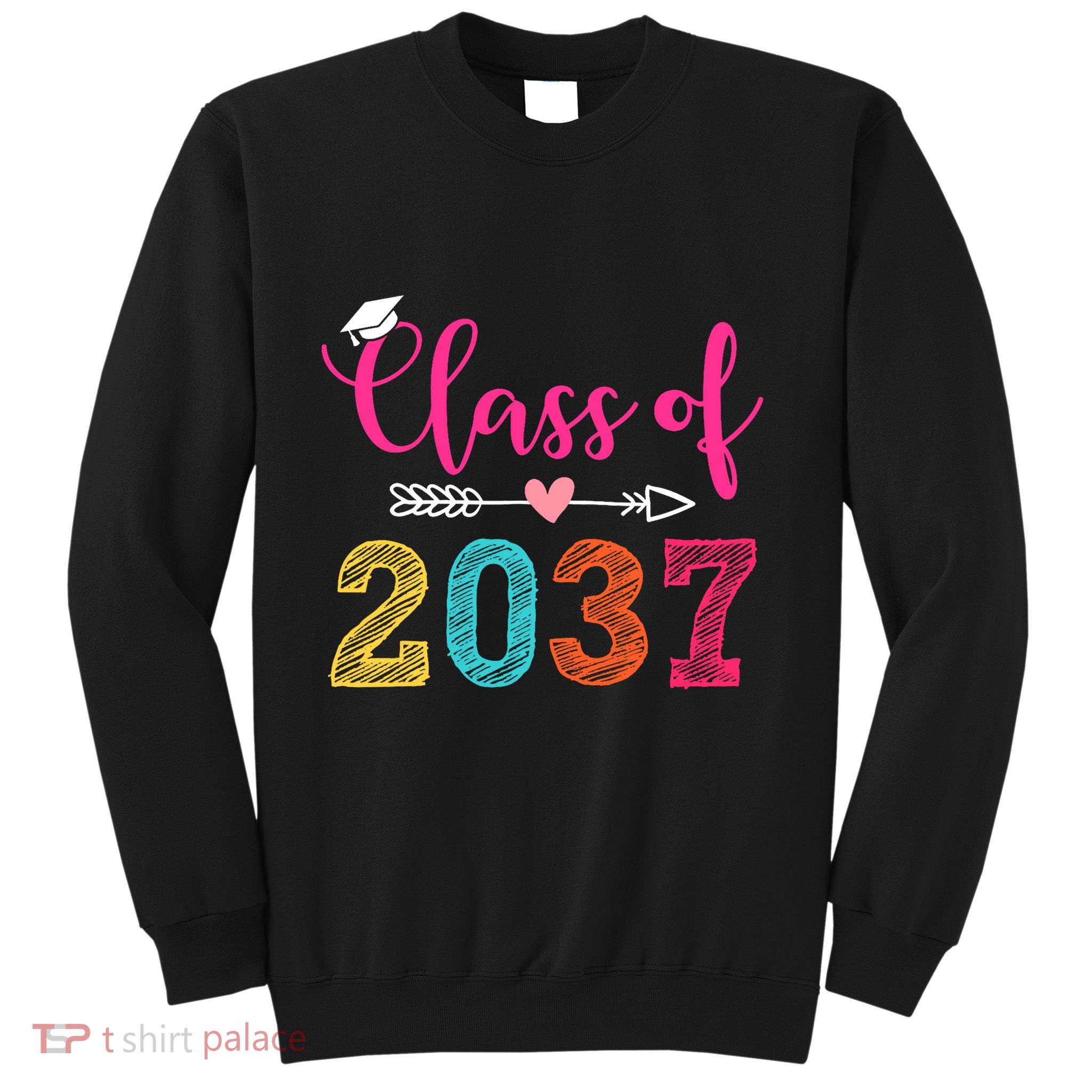Class Of 2037 Pre K Grow With Me Graduation Sweatshirt