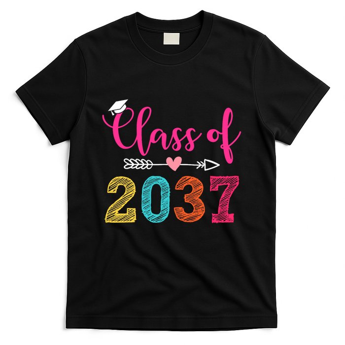 Class Of 2037 Pre K Grow With Me Graduation T-Shirt