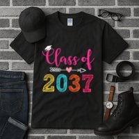 Class Of 2037 Pre K Grow With Me Graduation Tall T-Shirt