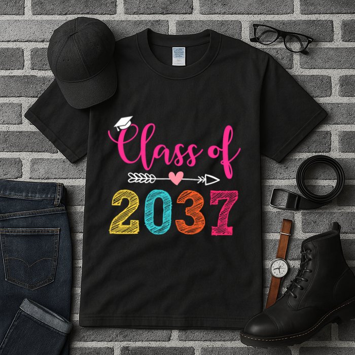 Class Of 2037 Pre K Grow With Me Graduation Tall T-Shirt