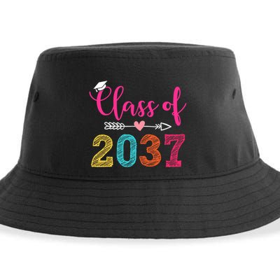 Class Of 2037 Pre K Grow With Me Graduation Sustainable Bucket Hat