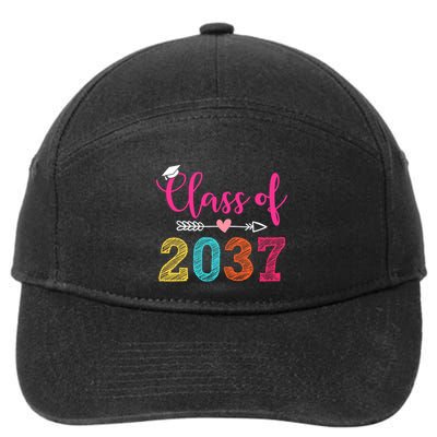 Class Of 2037 Pre K Grow With Me Graduation 7-Panel Snapback Hat