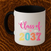 Class Of 2037 Pre K Grow With Me Graduation Mug