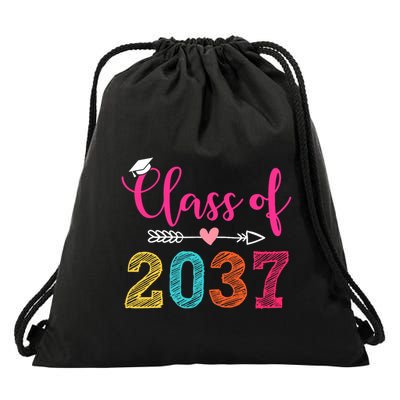 Class Of 2037 Pre K Grow With Me Graduation Drawstring Bag