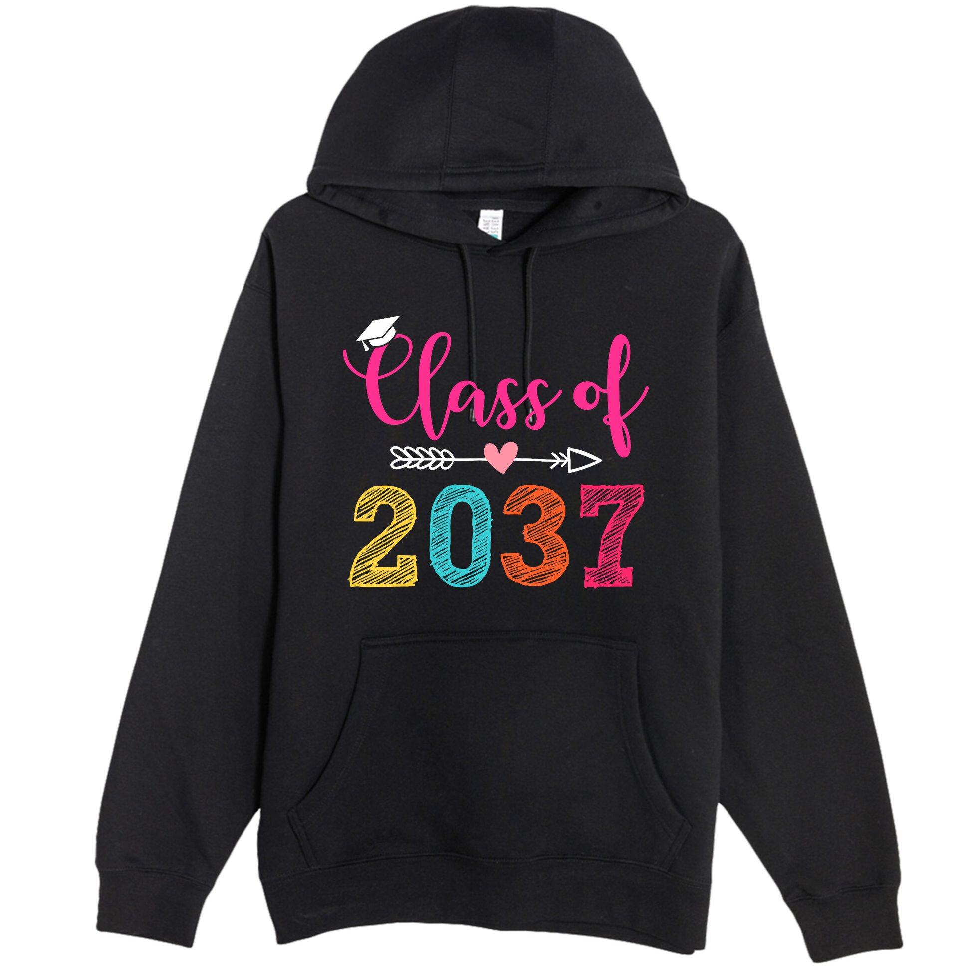 Class Of 2037 Pre K Grow With Me Graduation Premium Pullover Hoodie