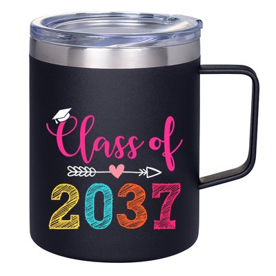 Class Of 2037 Pre K Grow With Me Graduation 12oz Stainless Steel Coffee Mug