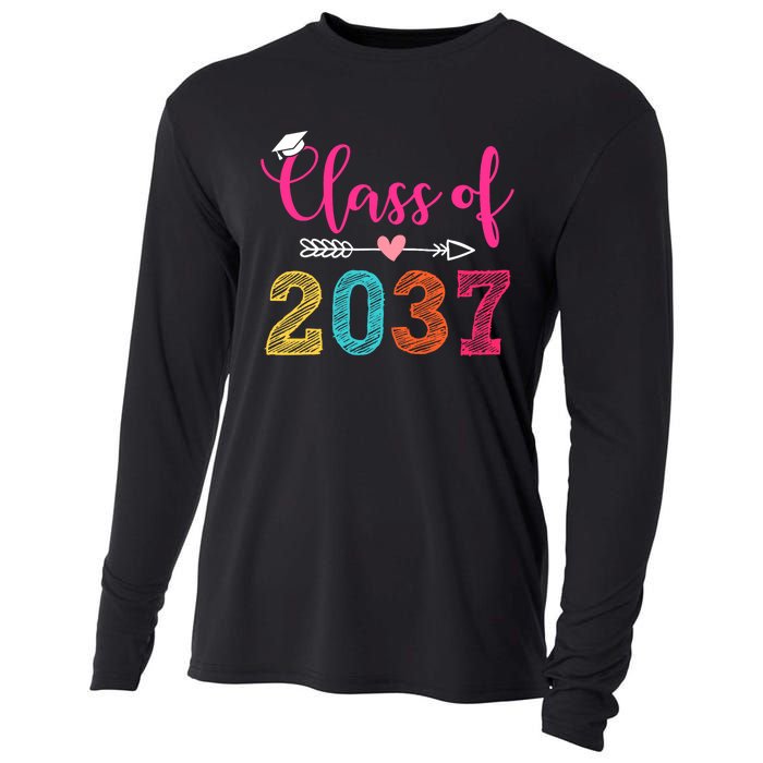 Class Of 2037 Pre K Grow With Me Graduation Cooling Performance Long Sleeve Crew