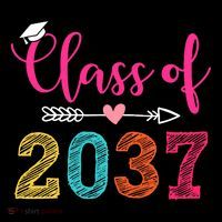 Class Of 2037 Pre K Grow With Me Graduation Poster