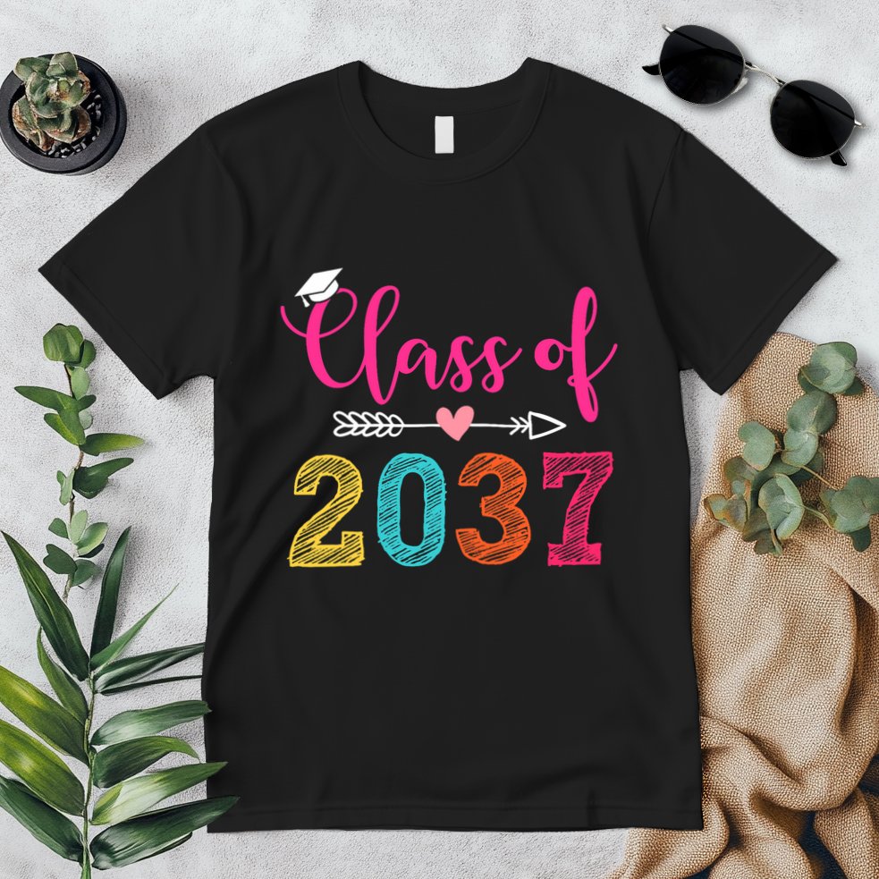 Class Of 2037 Pre K Grow With Me Graduation Premium T-Shirt