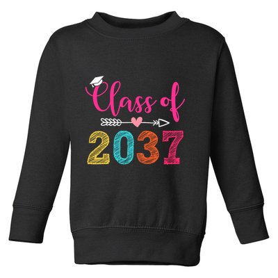 Class Of 2037 Pre K Grow With Me Graduation Toddler Sweatshirt