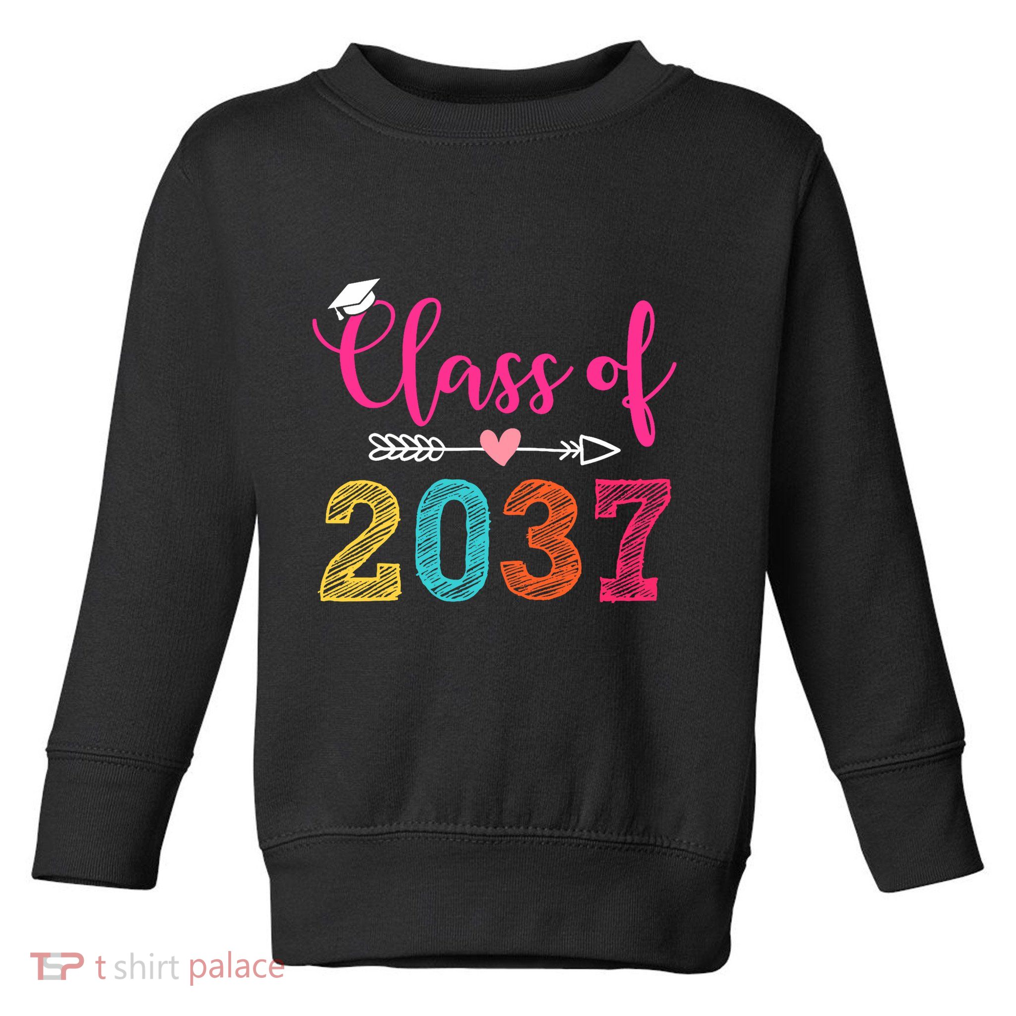 Class Of 2037 Pre K Grow With Me Graduation Toddler Sweatshirt