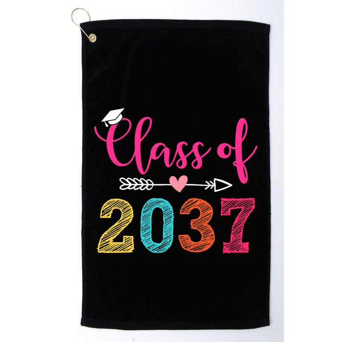 Class Of 2037 Pre K Grow With Me Graduation Golf Towel