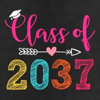 Class Of 2037 Pre K Grow With Me Graduation Golf Towel