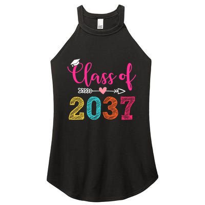 Class Of 2037 Pre K Grow With Me Graduation Women's Perfect Tri Rocker Tank