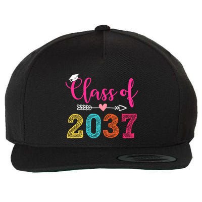 Class Of 2037 Pre K Grow With Me Graduation Wool Snapback Cap