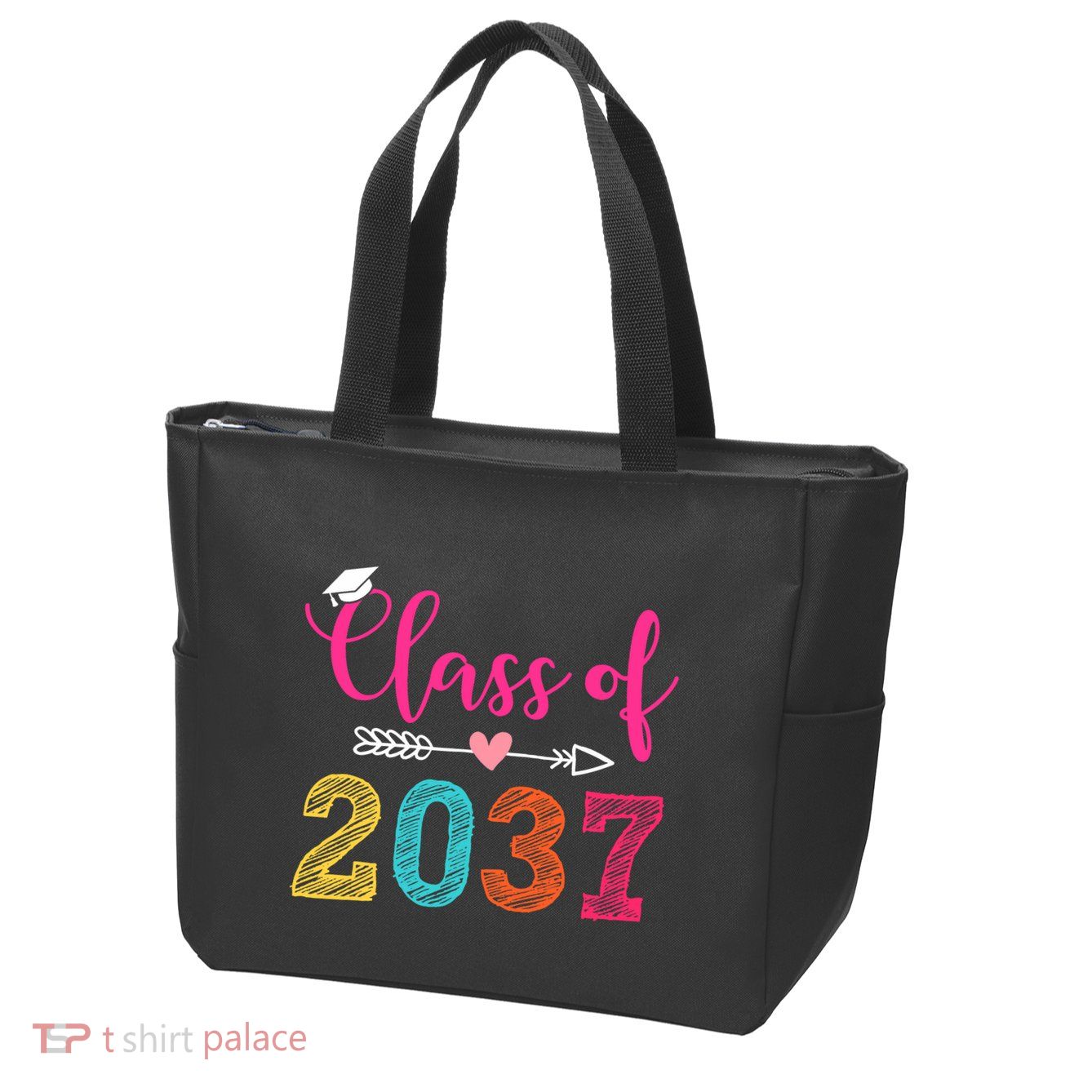 Class Of 2037 Pre K Grow With Me Graduation Zip Tote Bag