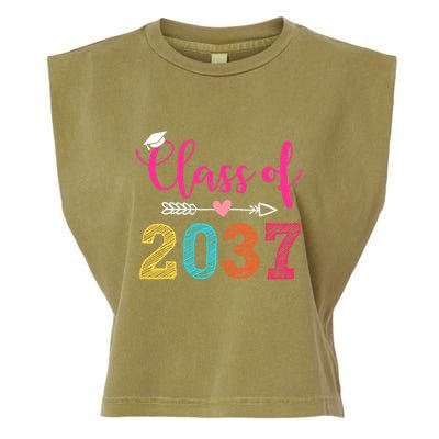 Class Of 2037 Pre K Grow With Me Graduation Garment-Dyed Women's Muscle Tee
