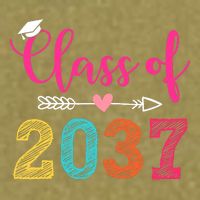 Class Of 2037 Pre K Grow With Me Graduation Garment-Dyed Women's Muscle Tee