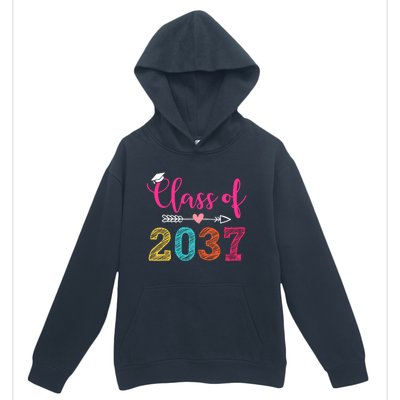 Class Of 2037 Pre K Grow With Me Graduation Urban Pullover Hoodie